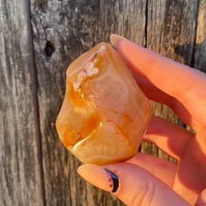 ☁️ flower agate crystal flame carving